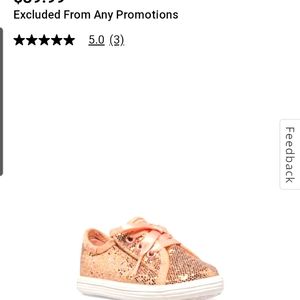 Girl Toddler Rosegold Keds Sneakers